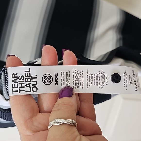 G/FORE Women's Offset Gradient Stripe Performance Fabric Polo Top L NWOT - Picture 12 of 13